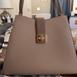Kate Spade Tan Shoulder Bag with Gold Accent